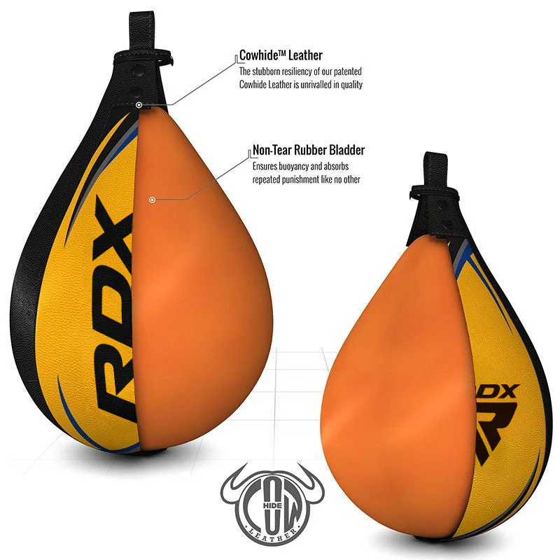 RDX S2 Poire de Vitesse de Boxe Jaune - Image 4