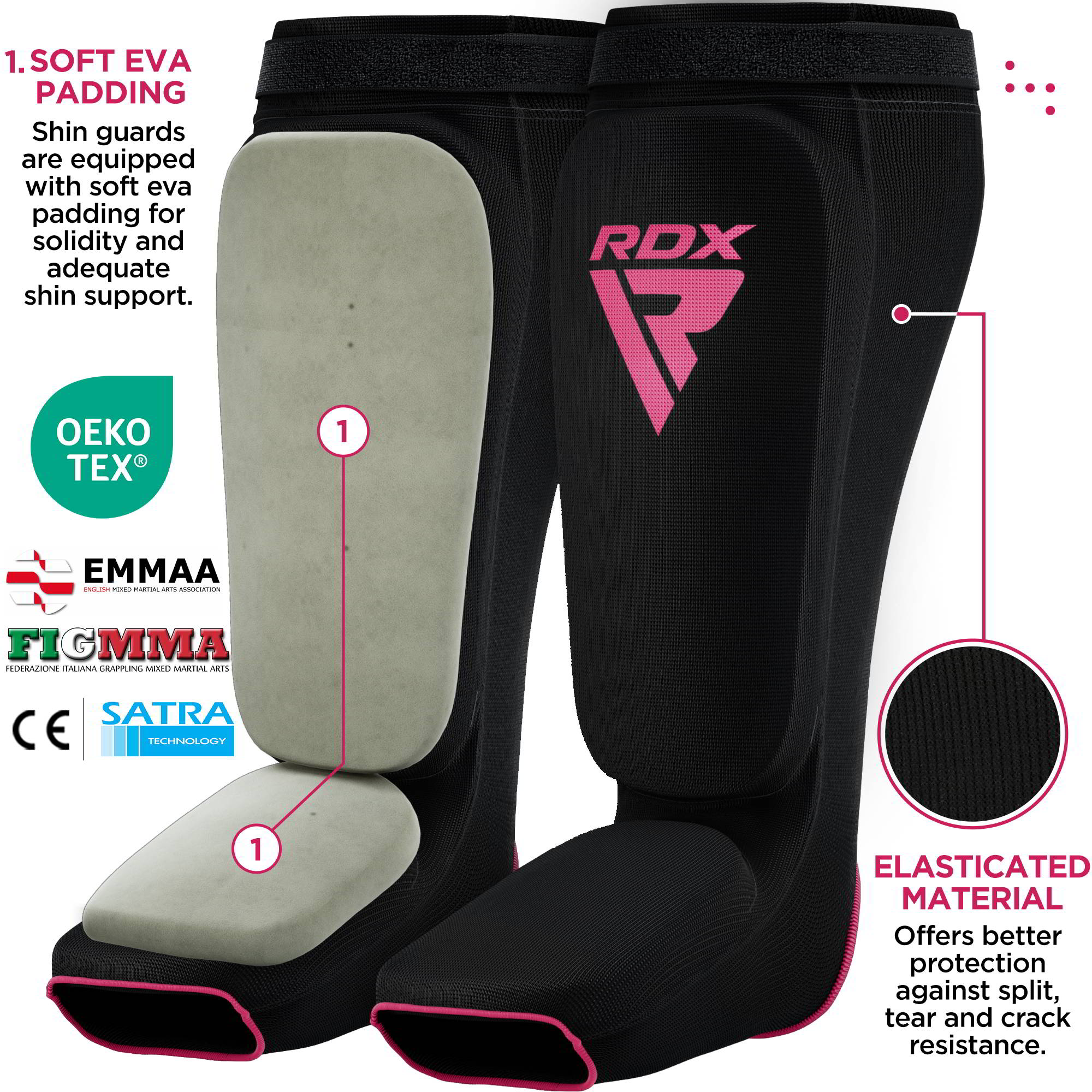 RDX SIB Rembourré Protège Tibias OEKO-TEX® Standard 100 certified - Image 21